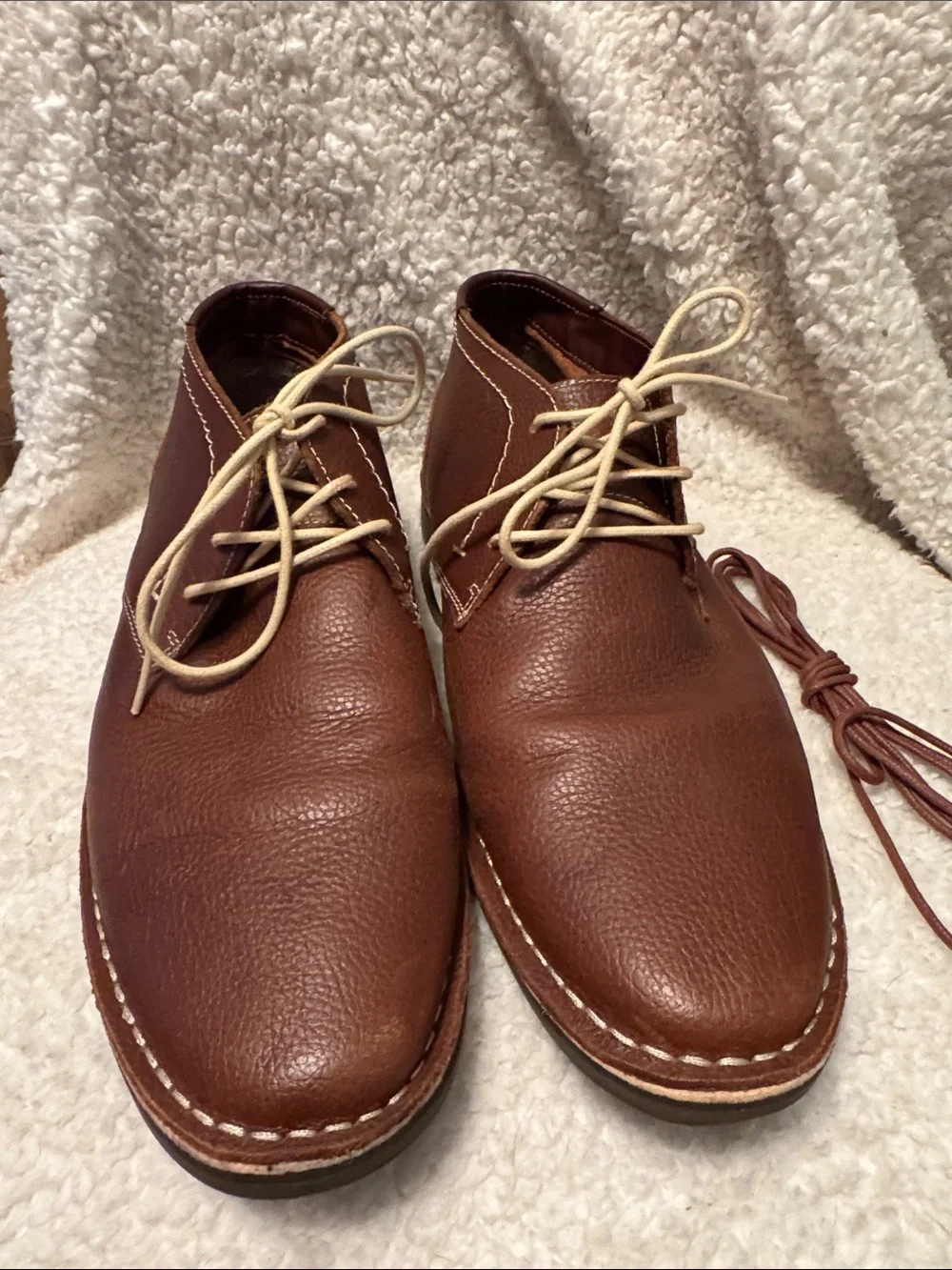 Kenneth Cole Reaction Desert Wind Brown Leather Chukka Ankle Boots Size 12 M
